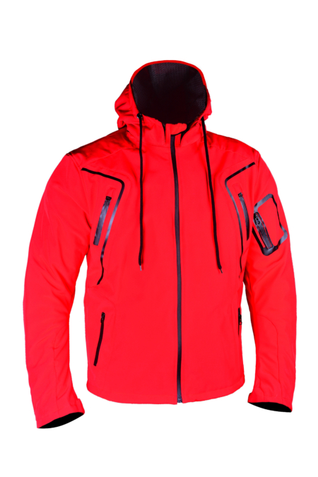 Pielini Motorradjacke Rot Vorderansicht