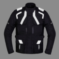 Motorradjacke-Pielini-Herren-Schwarz-4-Season-Vorderseite-front-Night