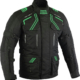 Motorradjacke-Pielini-Herren-Schwarz-Gruen-4-Season-Vorderseite