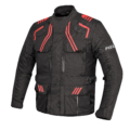 Pielini Motorradjacke Schwarz RotVorderansicht