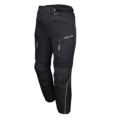Pielini Motorradhose Herren Schwarz Vorderseite mit Protektoren