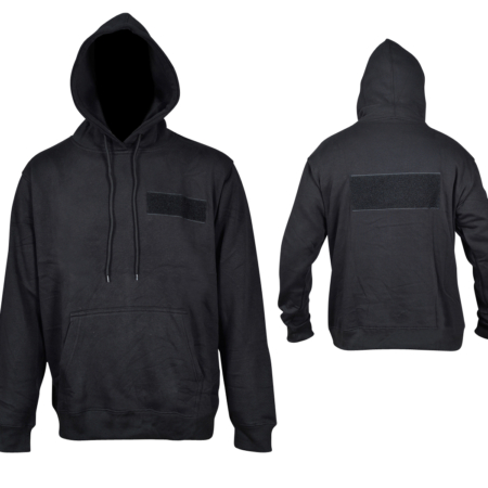 Security Hoodie Schwarz Vorderansicht