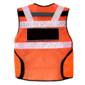 Pielini Sicherheitsweste 212 Orange Rückseite, ganzjährig tragbar