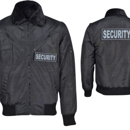 Pilotenjacke Sicherheitsjacke Pielini Herren Schwarz 4in1 Vorderseite