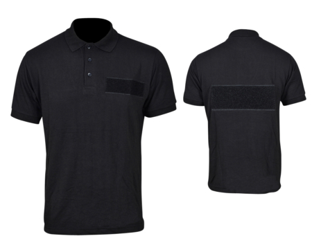 Pielini Security Poloshirt Herren Schwarz Vorderseite